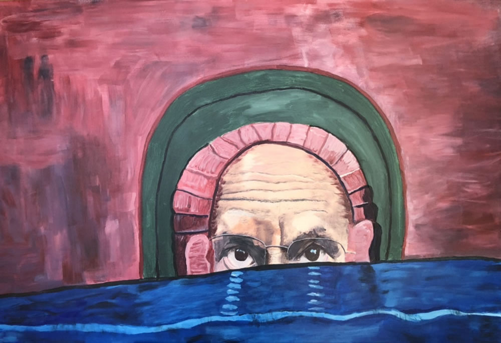 Self-portrait  la Munch