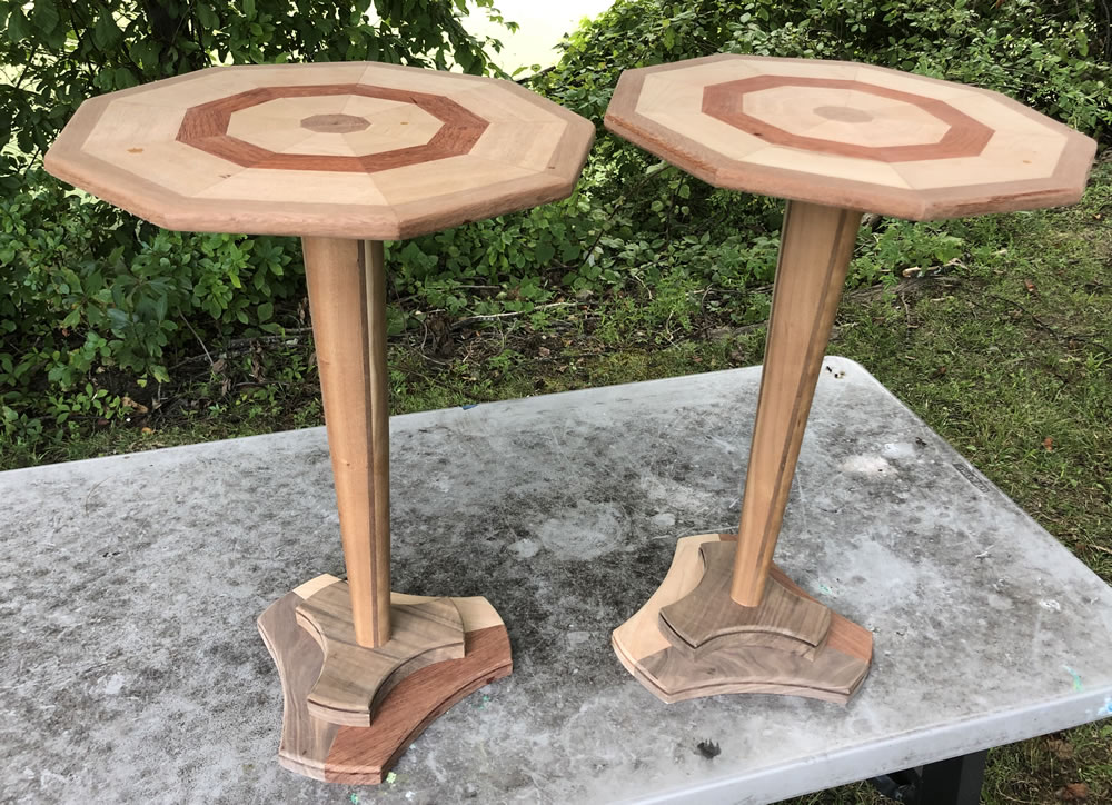 Two Nonagon Pedestal Tables