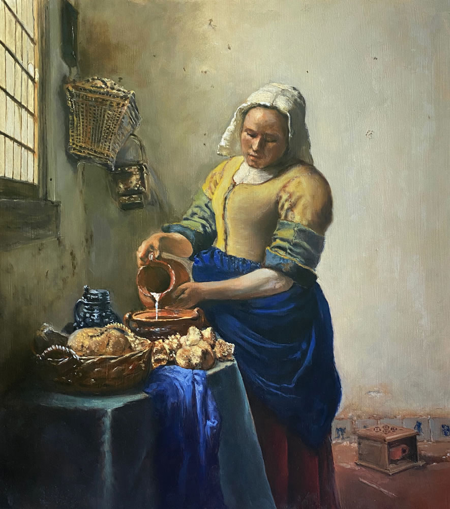 Master copy of The Milkmaid by Vermeer