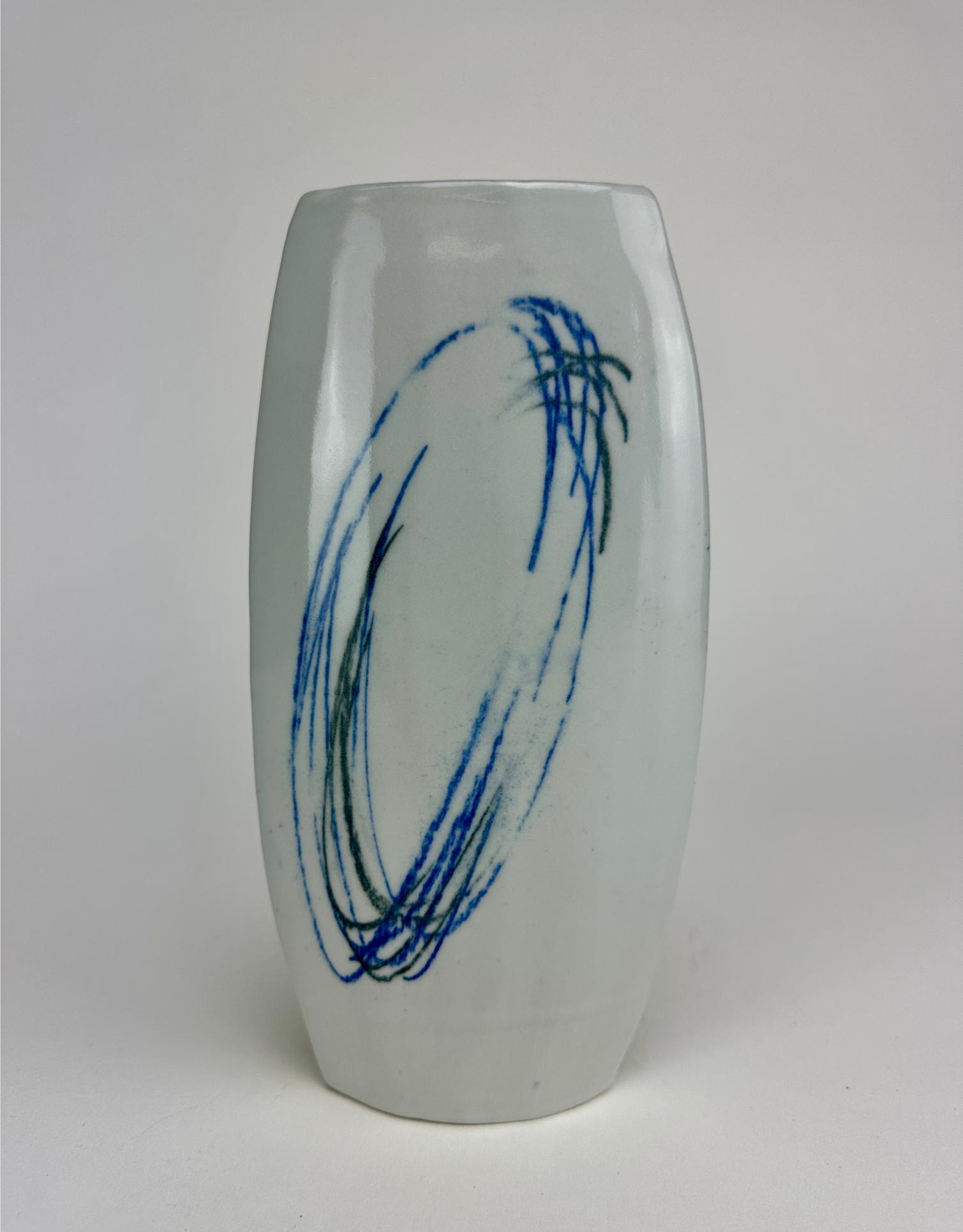 Oval Vase with Circles
