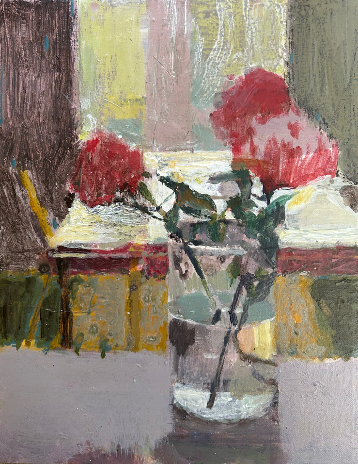 Roses, Table, Window